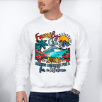 Family Cruise 2025 Red Flowers - Vacation Unisex Crewneck T-Shirt Sweatshirt Hoodie