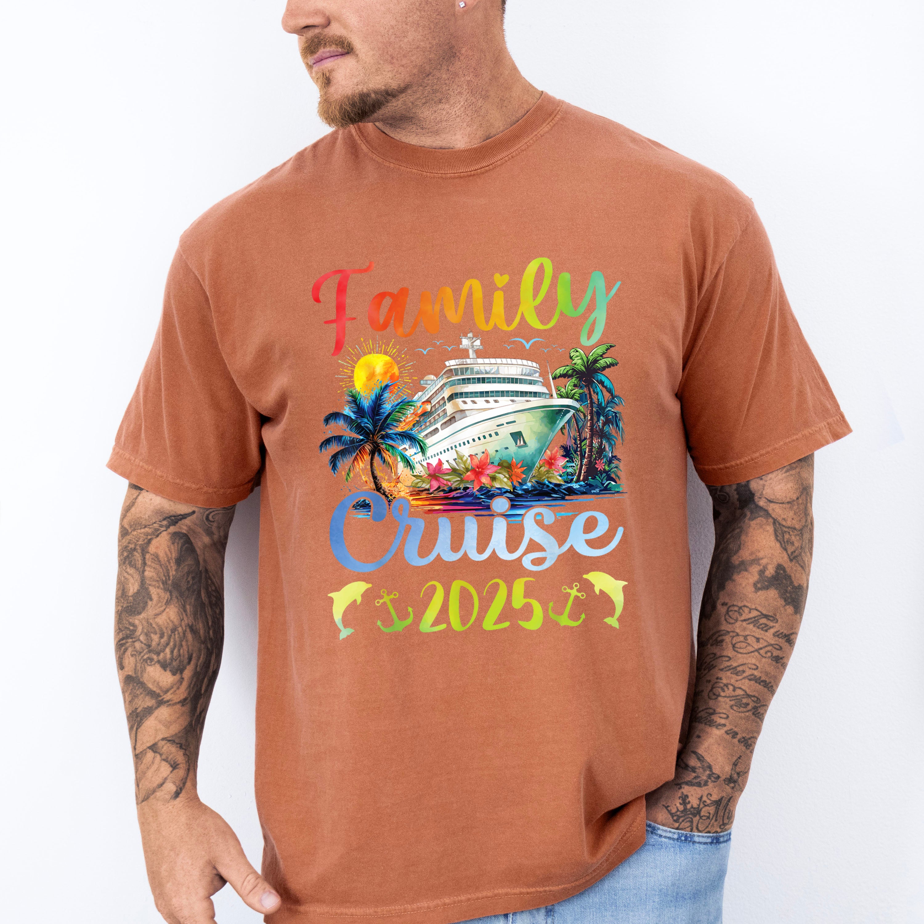 Family Cruise 2025 Flowers &amp; Trees - Vacation Unisex Crewneck T-Shirt Sweatshirt Hoodie