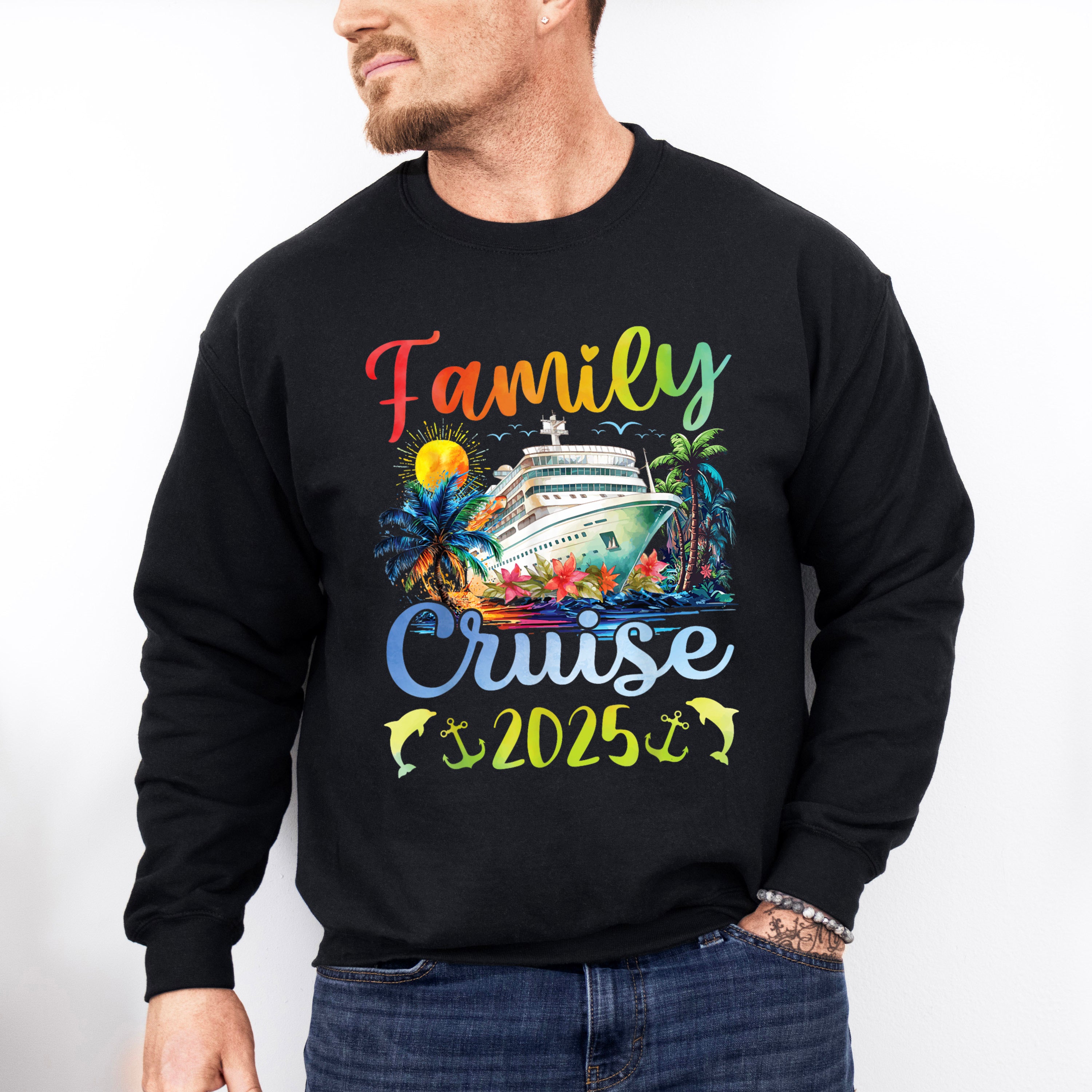 Family Cruise 2025 Flowers &amp; Trees - Vacation Unisex Crewneck T-Shirt Sweatshirt Hoodie