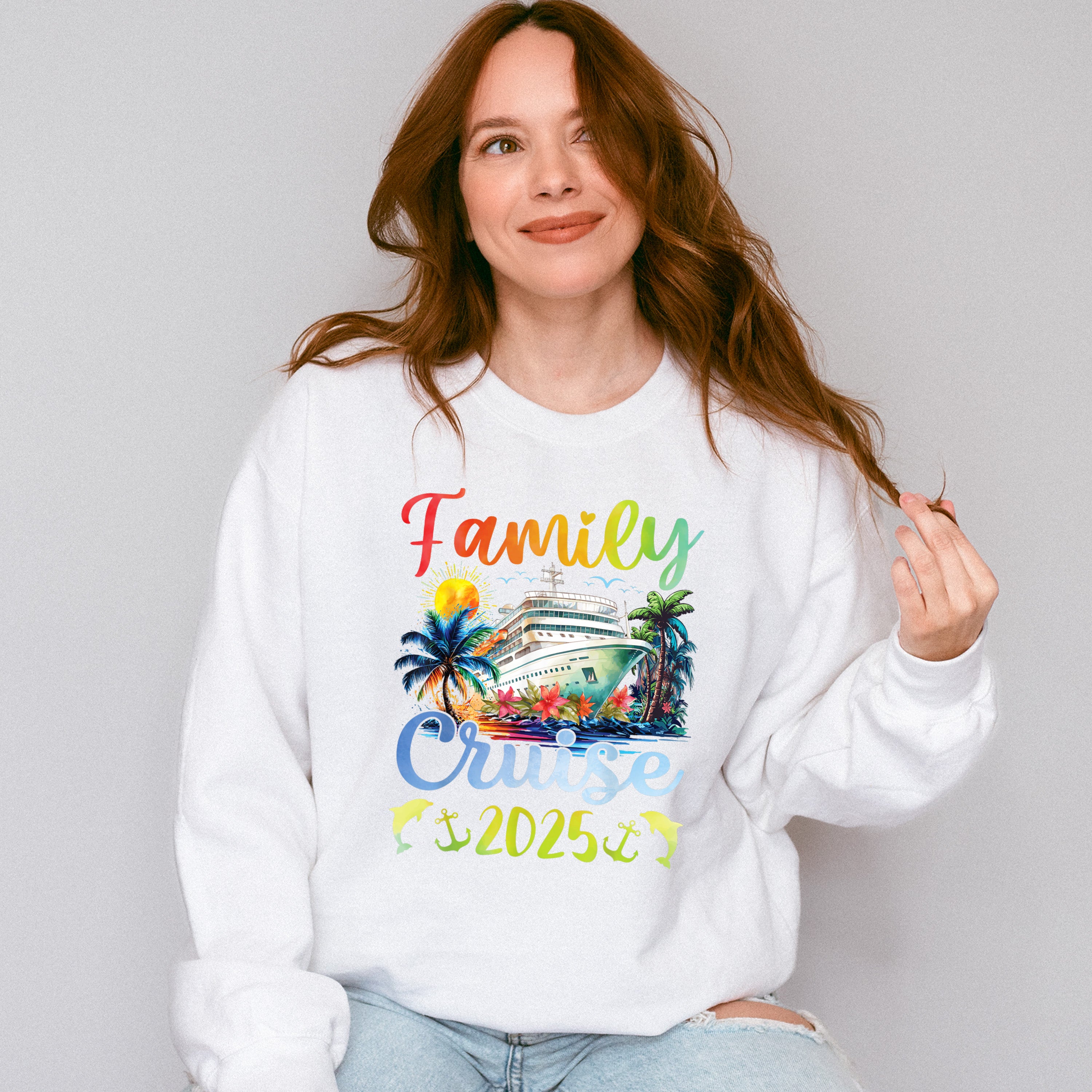 Family Cruise 2025 Flowers &amp; Trees - Vacation Unisex Crewneck T-Shirt Sweatshirt Hoodie
