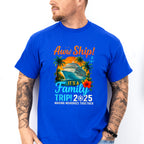 Aww Ship! It's A Family Trip 2025 Sunset - Vacation Unisex Crewneck T-Shirt Sweatshirt Hoodie