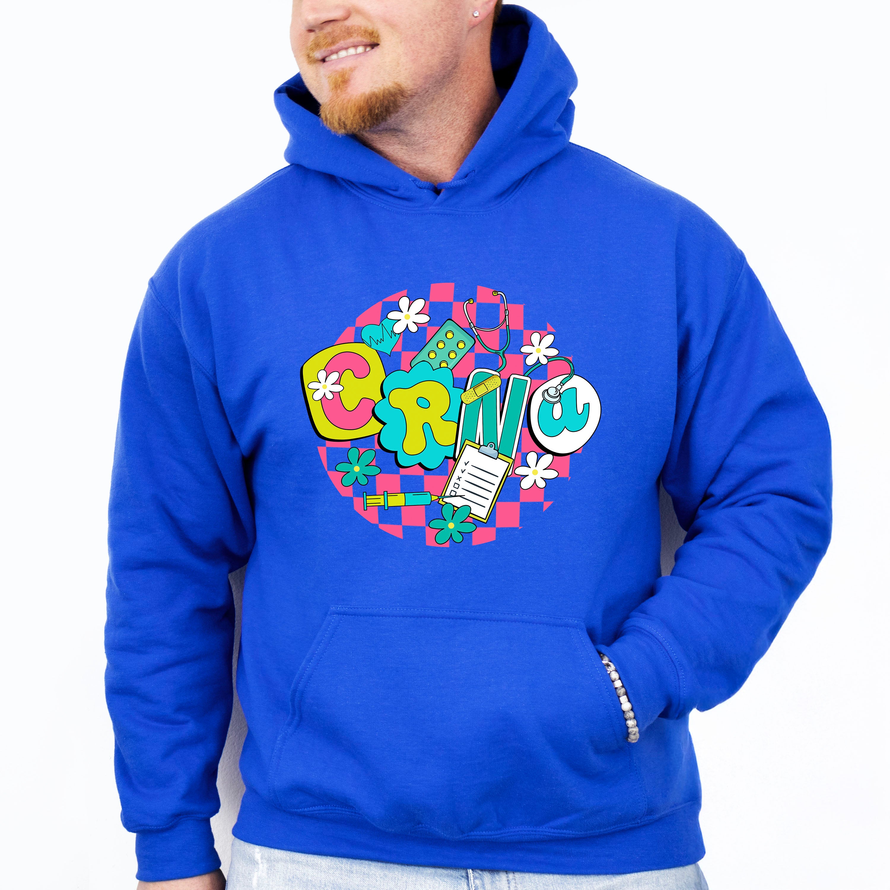 CRNA Doodles Design - CRNA Unisex Crewneck T-Shirt Sweatshirt Hoodie