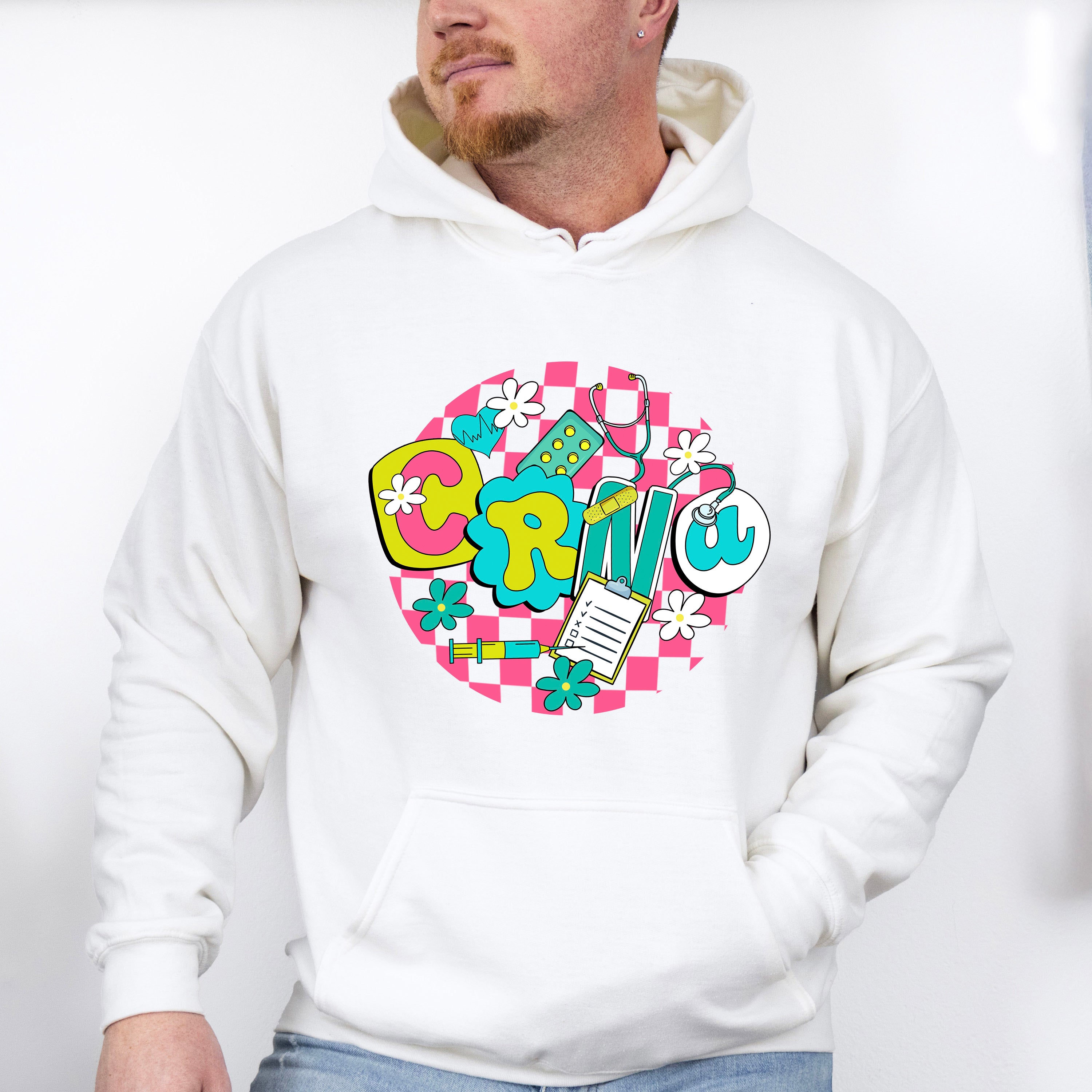 CRNA Doodles Design - CRNA Unisex Crewneck T-Shirt Sweatshirt Hoodie