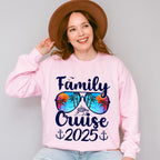 Family Cruise 2025 Sunglasses Blue Design - Vacation Unisex Crewneck T-Shirt Sweatshirt Hoodie