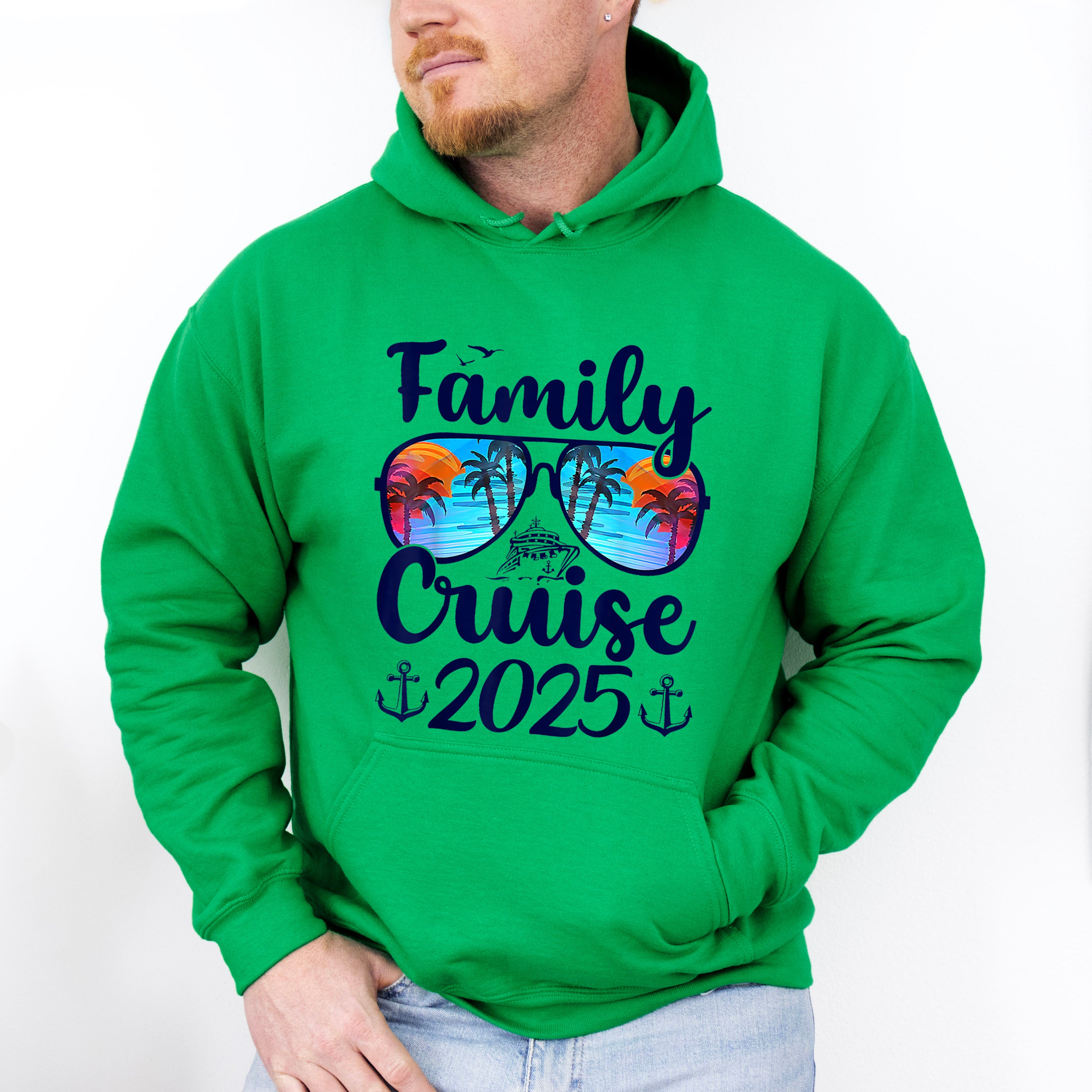 Family Cruise 2025 Sunglasses Blue Design - Vacation Unisex Crewneck T-Shirt Sweatshirt Hoodie