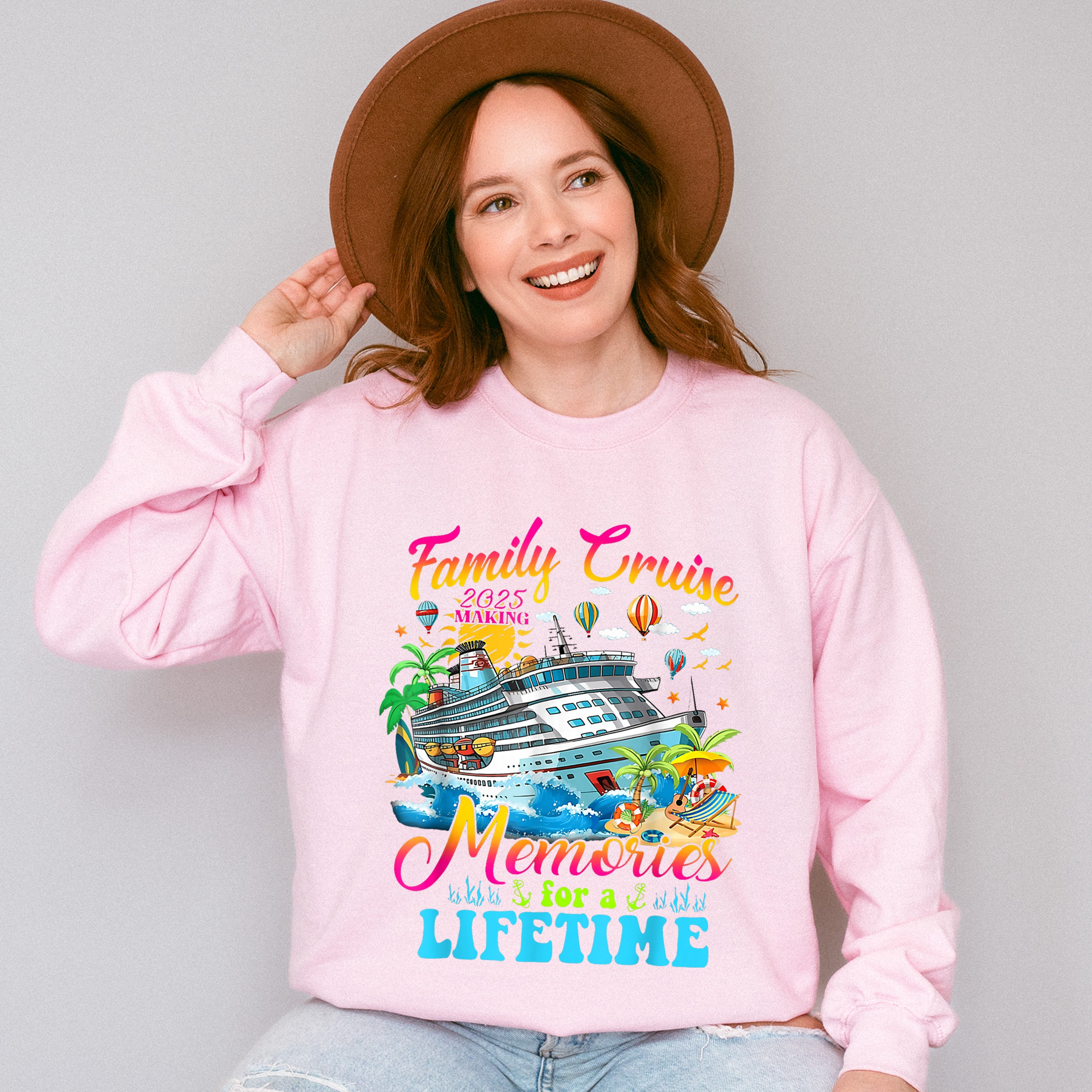 Family Cruise Making Memories 2025 Design - Vacation Unisex Crewneck T-Shirt Sweatshirt Hoodie