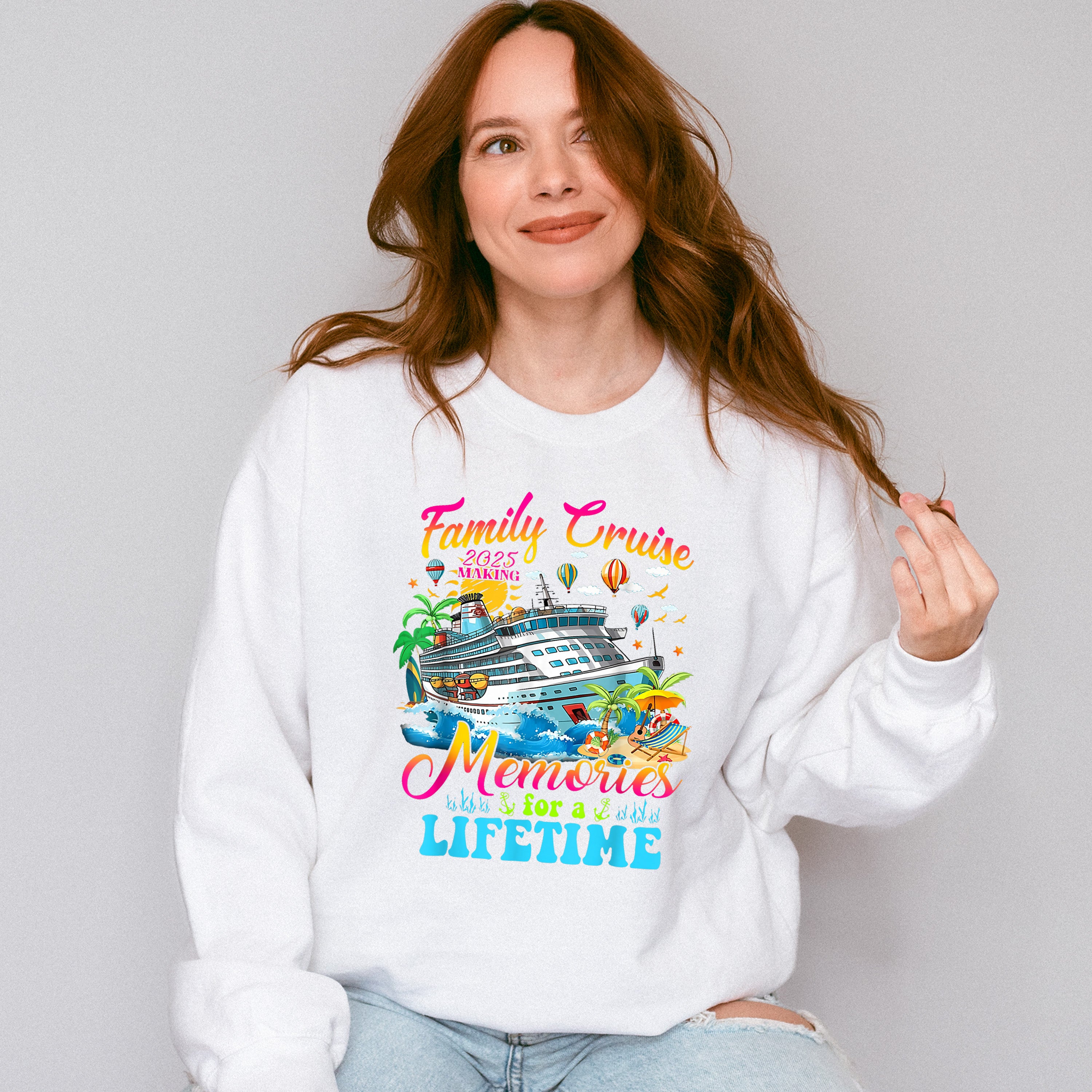 Family Cruise Making Memories 2025 Design - Vacation Unisex Crewneck T-Shirt Sweatshirt Hoodie