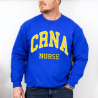 Yellow CRNA Nurse Design - CRNA Unisex Crewneck T-Shirt Sweatshirt Hoodie