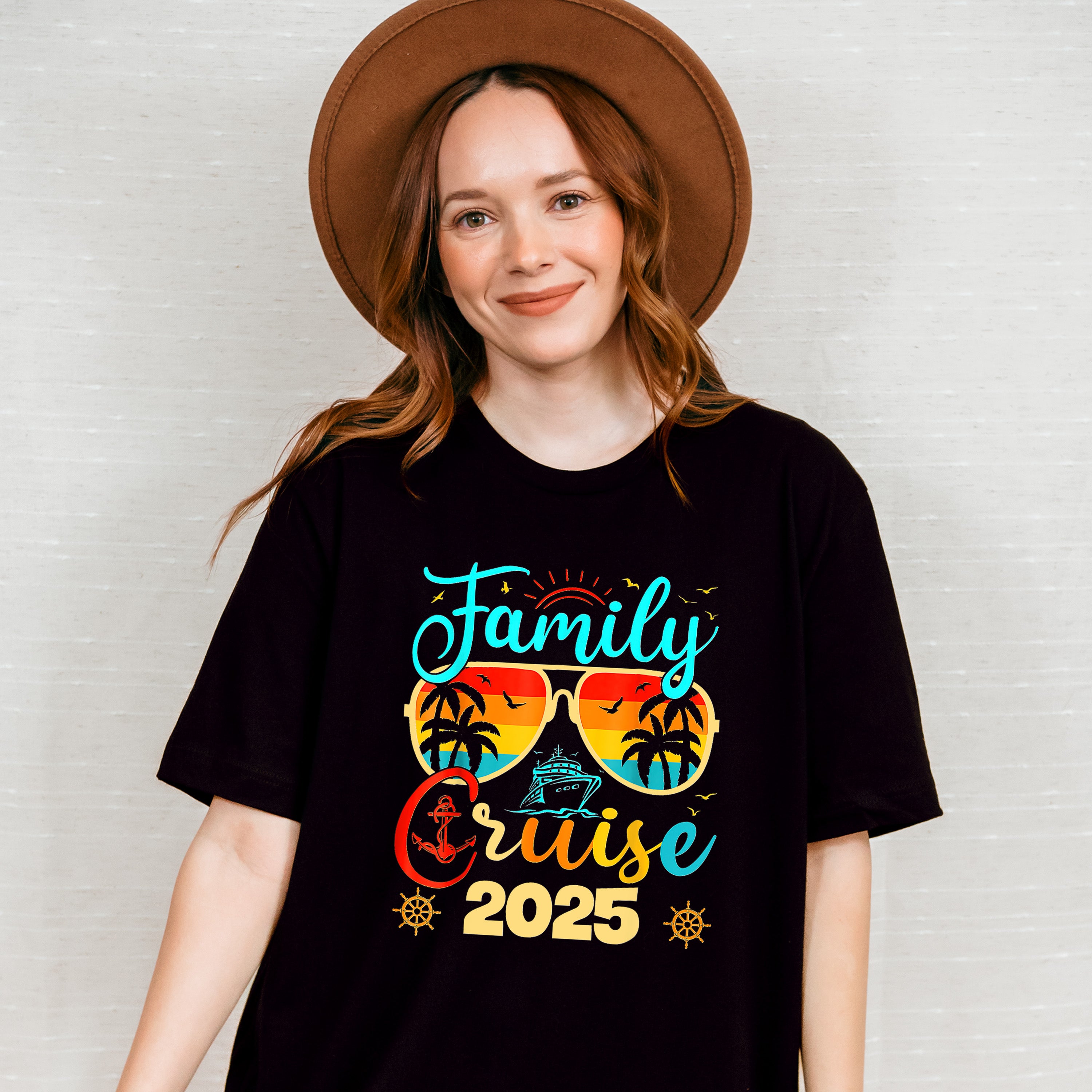 Family Cruise 2025 Yellow Sunglasses - Vacation Unisex Crewneck T-Shirt Sweatshirt Hoodie