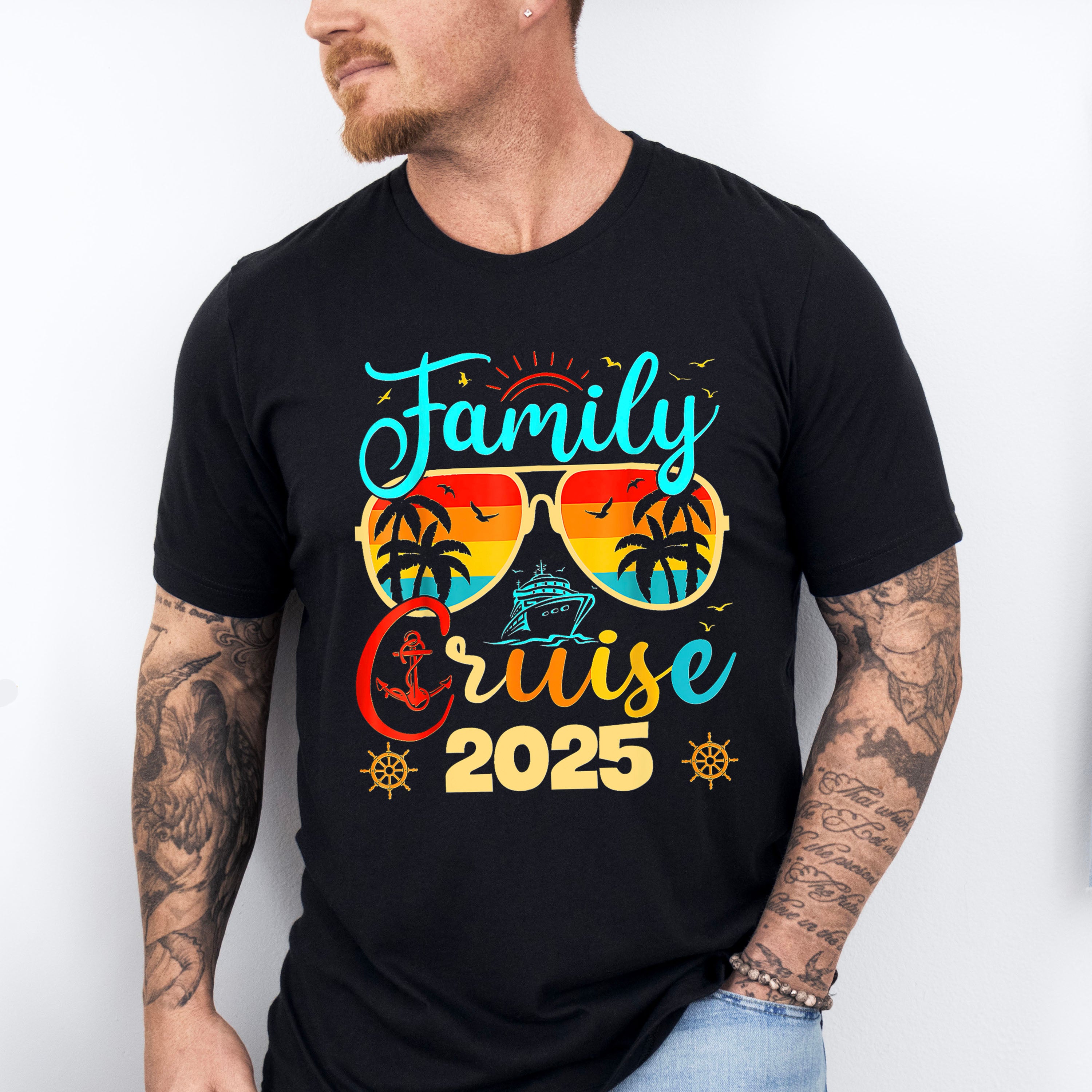 Family Cruise 2025 Yellow Sunglasses - Vacation Unisex Crewneck T-Shirt Sweatshirt Hoodie