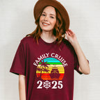 Family Cruise 2025 Circular Colorful Design - Vacation Unisex Crewneck T-Shirt Sweatshirt Hoodie