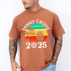 Family Cruise 2025 Circular Colorful Design - Vacation Unisex Crewneck T-Shirt Sweatshirt Hoodie