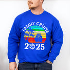 Family Cruise 2025 Circular Colorful Design - Vacation Unisex Crewneck T-Shirt Sweatshirt Hoodie