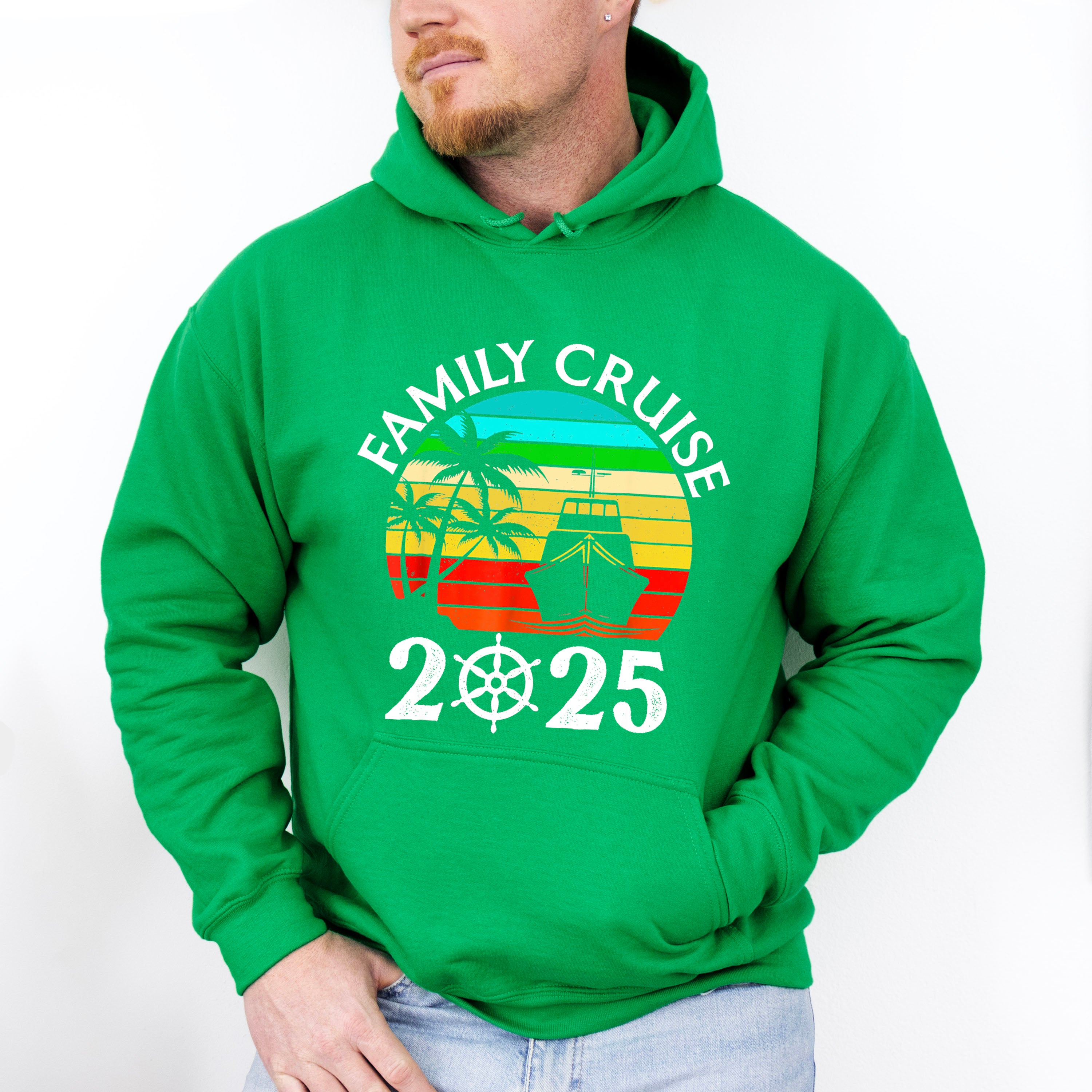 Family Cruise 2025 Circular Colorful Design - Vacation Unisex Crewneck T-Shirt Sweatshirt Hoodie