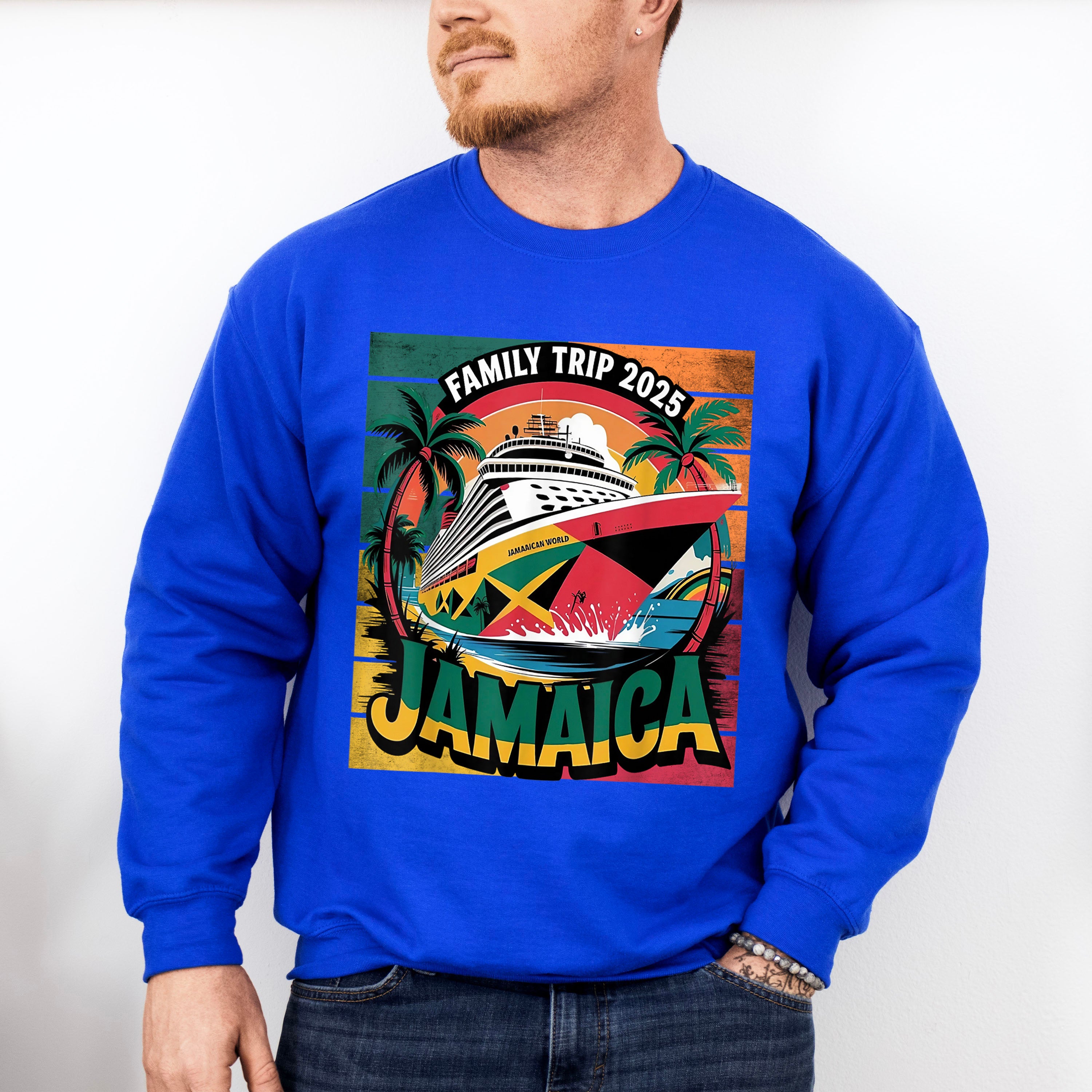 Family Trip 2025 Jamaica - Vacation Unisex Crewneck T-Shirt Sweatshirt Hoodie