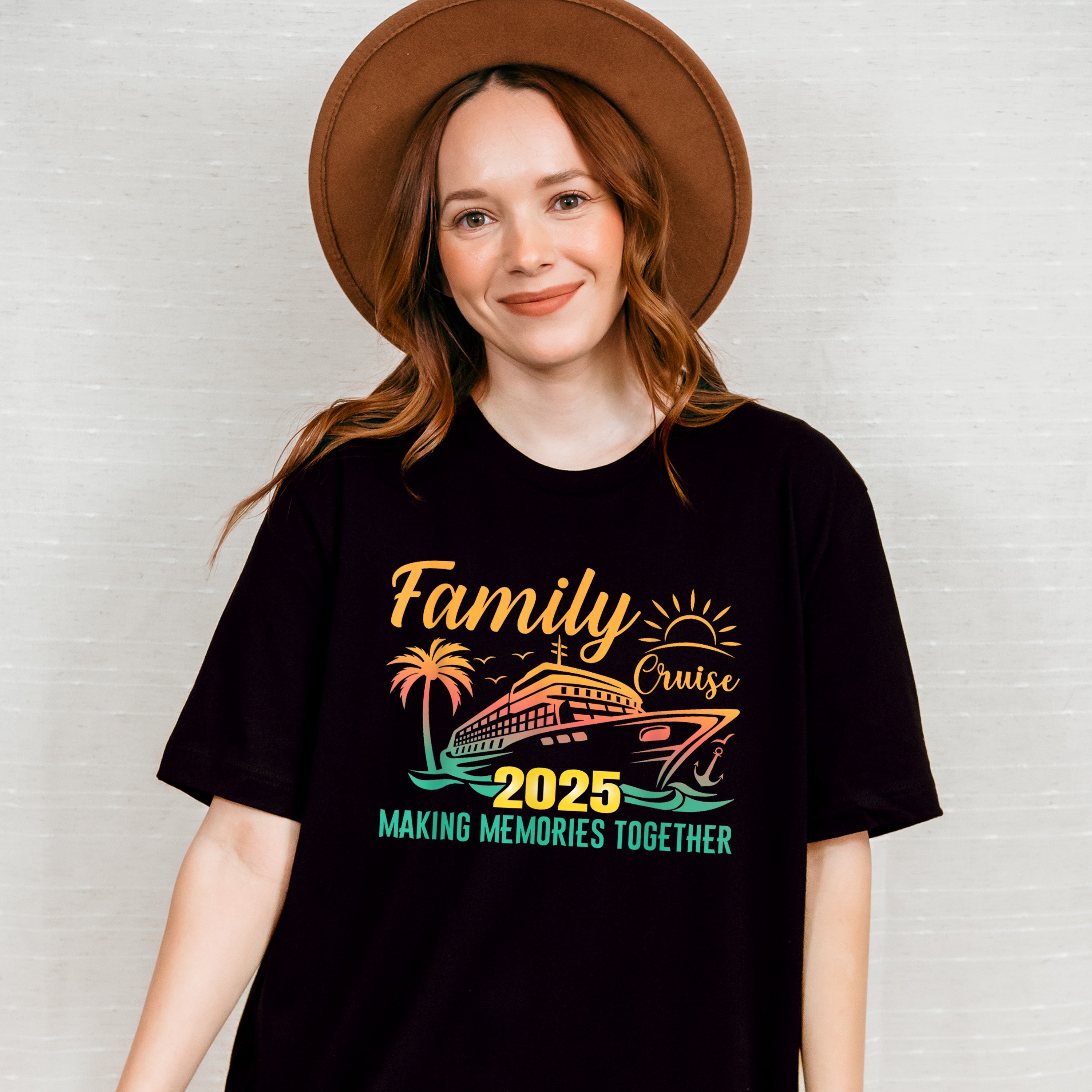 Family Cruise 2025 Yellow &amp; Green - Vacation Unisex Crewneck T-Shirt Sweatshirt Hoodie