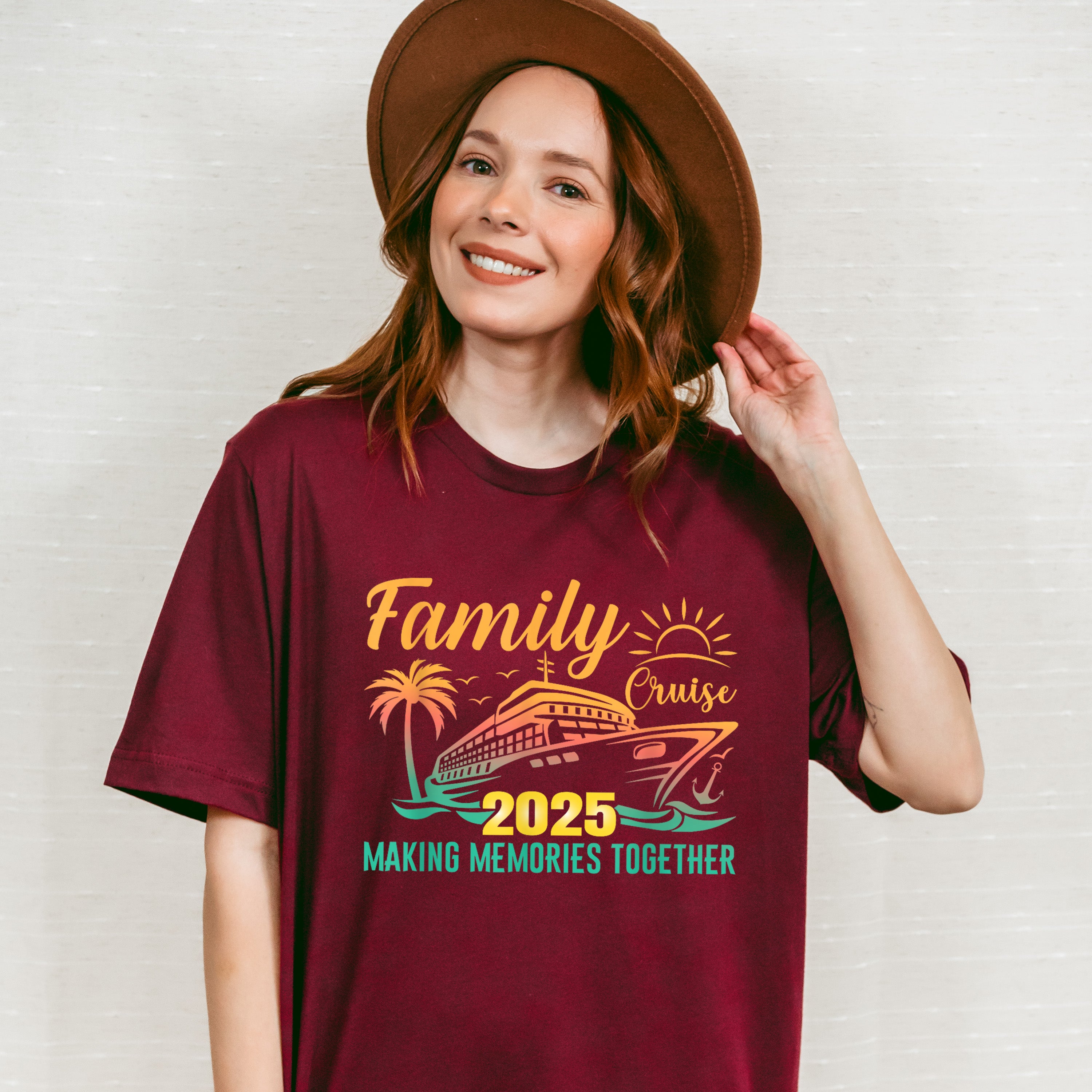 Family Cruise 2025 Yellow &amp; Green - Vacation Unisex Crewneck T-Shirt Sweatshirt Hoodie