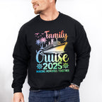 Family Cruise 2025 Ship Wheel Design - Vacation Unisex Crewneck T-Shirt Sweatshirt Hoodie