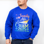 Family Cruise 2025 Ship Wheel Design - Vacation Unisex Crewneck T-Shirt Sweatshirt Hoodie