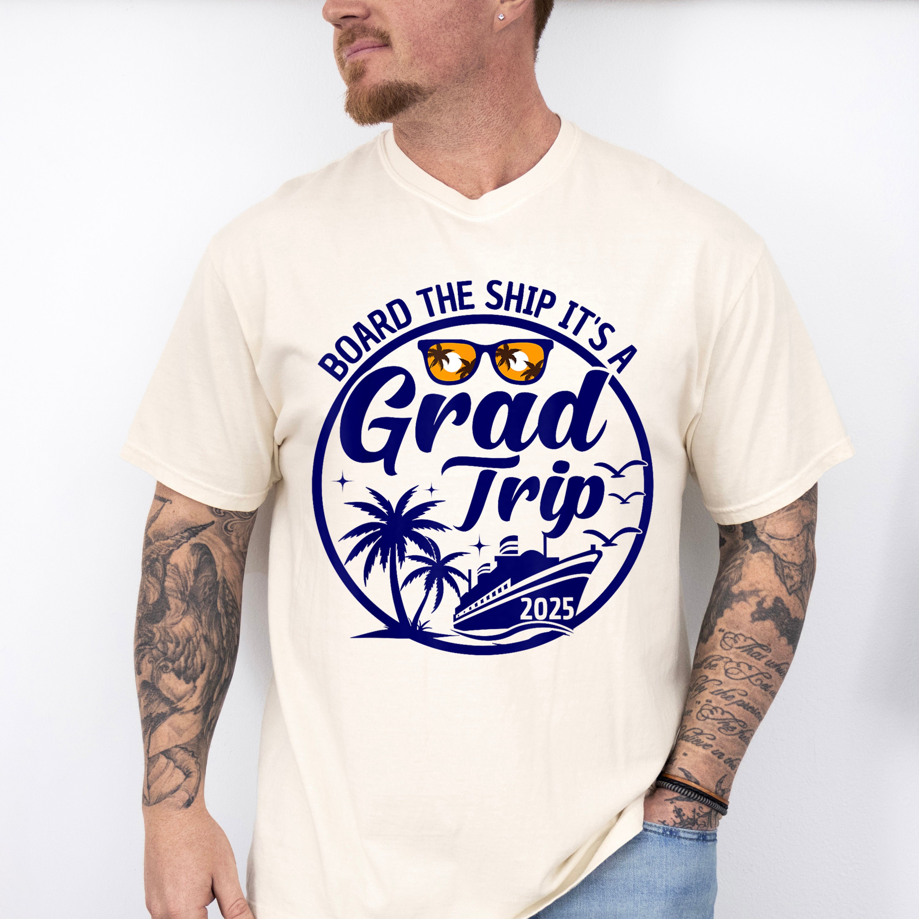 Board The Ship It's A Grad Trip - Vacation Unisex Crewneck T-Shirt Sweatshirt Hoodie