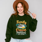 Family Cruise Making Memories Orange Text - Vacation Unisex Crewneck T-Shirt Sweatshirt Hoodie