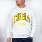 Yellow CRNA Nurse Design - CRNA Unisex Crewneck T-Shirt Sweatshirt Hoodie