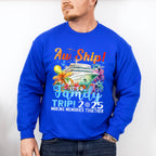 Aw Ship It's A Family Trip 2025 Colorful Trees - Vacation Unisex Crewneck T-Shirt Sweatshirt Hoodie