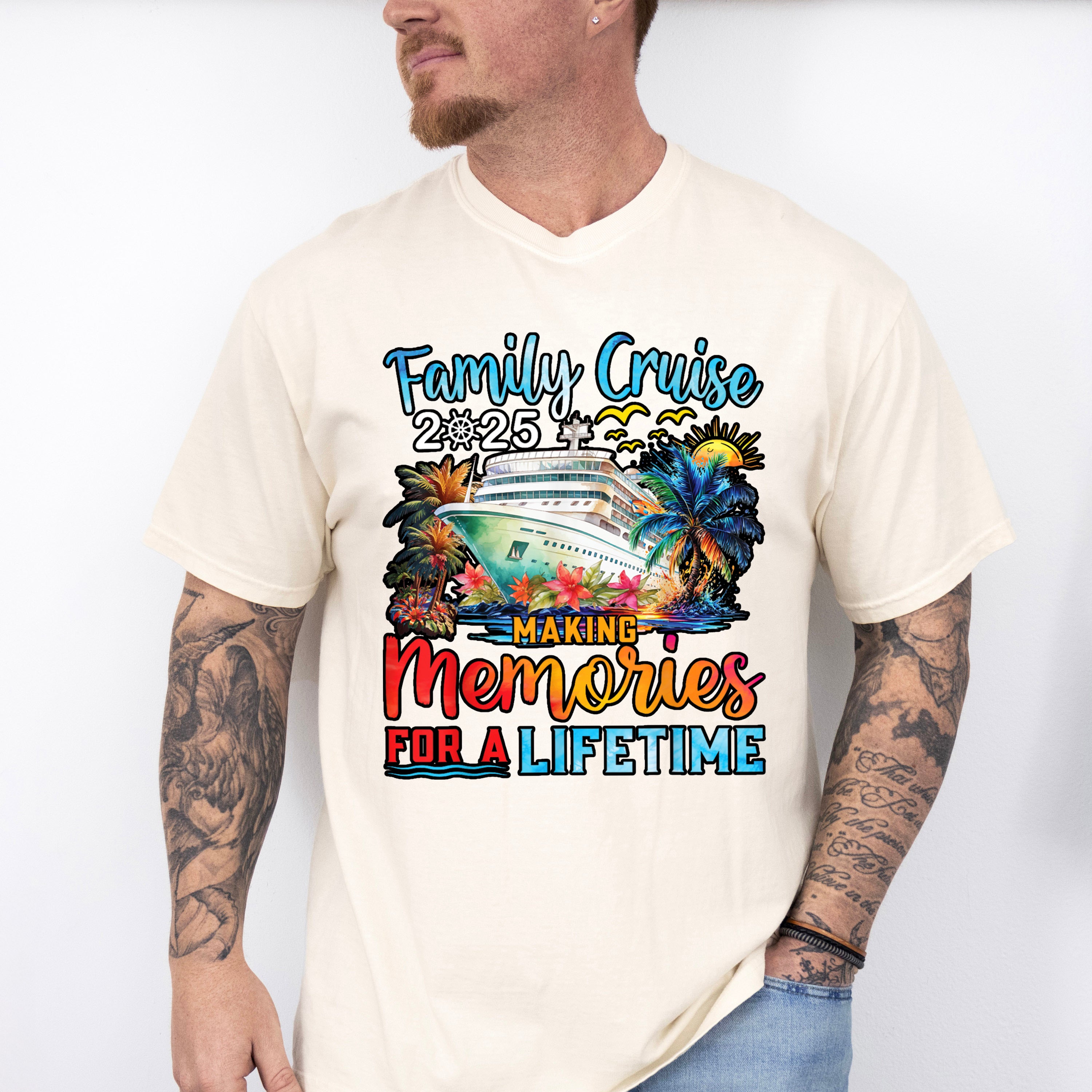 Family Cruise 2025 Making Memories For A Lifetime Design - Vacation Unisex Crewneck T-Shirt Sweatshirt Hoodie