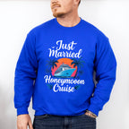 Just Married Honeymoon Cruise - Vacation Unisex Crewneck T-Shirt Sweatshirt Hoodie