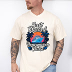 Just Married Honeymoon Cruise - Vacation Unisex Crewneck T-Shirt Sweatshirt Hoodie