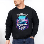 Just Married Honeymoon Cruise 2025 - Vacation Unisex Crewneck T-Shirt Sweatshirt Hoodie