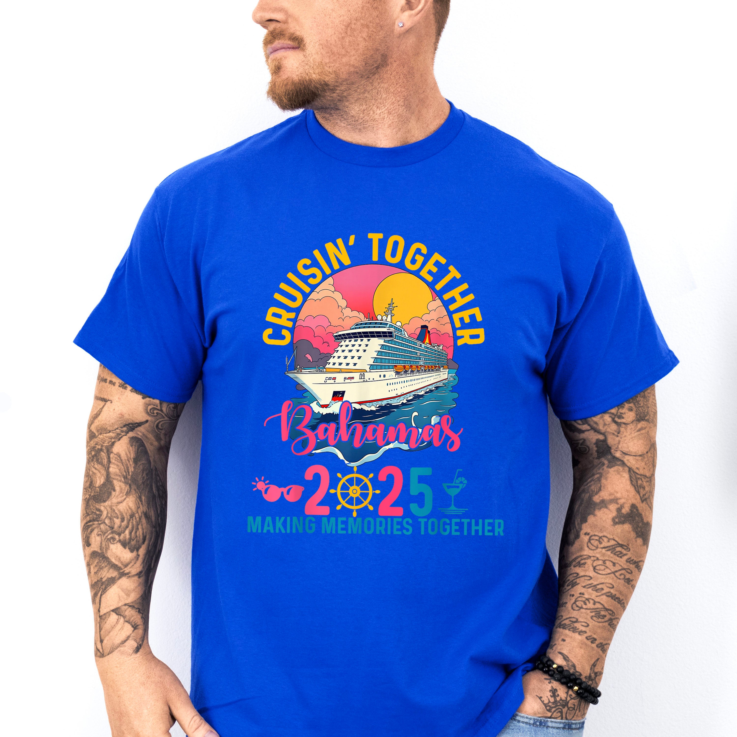 Cruisin' Together Bahamas 2025 Pink &amp; Blue - Vacation Unisex Crewneck T-Shirt Sweatshirt Hoodie