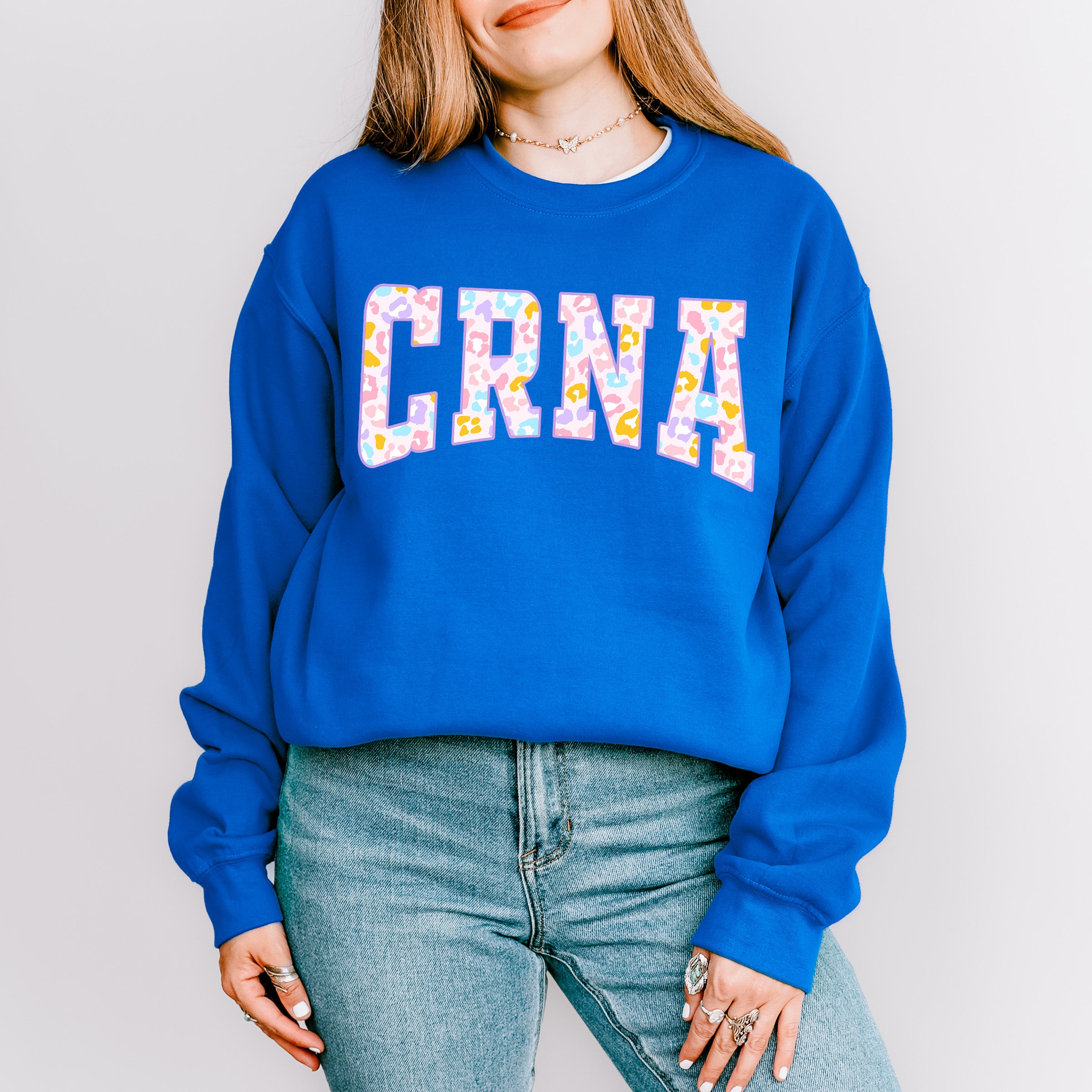CRNA Colorful Design - CRNA Unisex Crewneck T-Shirt Sweatshirt Hoodie