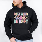 Don't Worry Be Hoppy Bunny Ears Smiley - Easter Day Unisex Crewneck T-Shirt Sweatshirt Hoodie