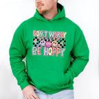 Don't Worry Be Hoppy Bunny Ears Smiley - Easter Day Unisex Crewneck T-Shirt Sweatshirt Hoodie