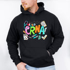 Pediatric CRNA Doodles Design - CRNA Unisex Crewneck T-Shirt Sweatshirt Hoodie