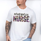 Emergency Nurse Floral Design - ER Nurse Unisex Crewneck T-Shirt Sweatshirt Hoodie