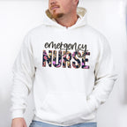 Emergency Nurse Floral Design - ER Nurse Unisex Crewneck T-Shirt Sweatshirt Hoodie