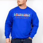 Emergency Nurse Cursive Design - ER Nurse Unisex Crewneck T-Shirt Sweatshirt Hoodie