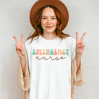 Emergency Nurse Cursive Design - ER Nurse Unisex Crewneck T-Shirt Sweatshirt Hoodie