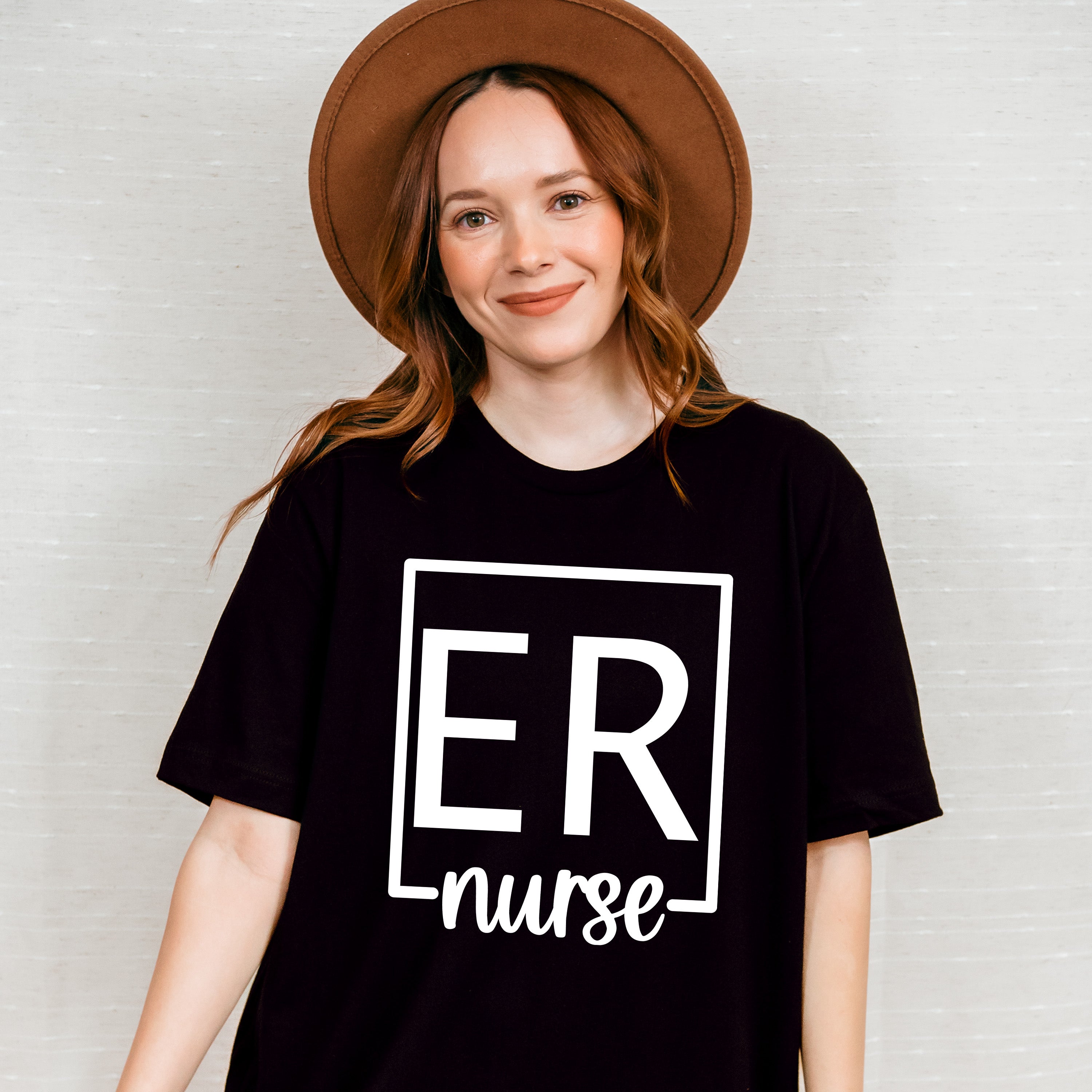 ER Nurse Square Design - ER Nurse Unisex Crewneck T-Shirt Sweatshirt Hoodie