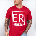 ER Nurse Square Design - ER Nurse Unisex Crewneck T-Shirt Sweatshirt Hoodie