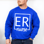ER Nurse Square Design - ER Nurse Unisex Crewneck T-Shirt Sweatshirt Hoodie