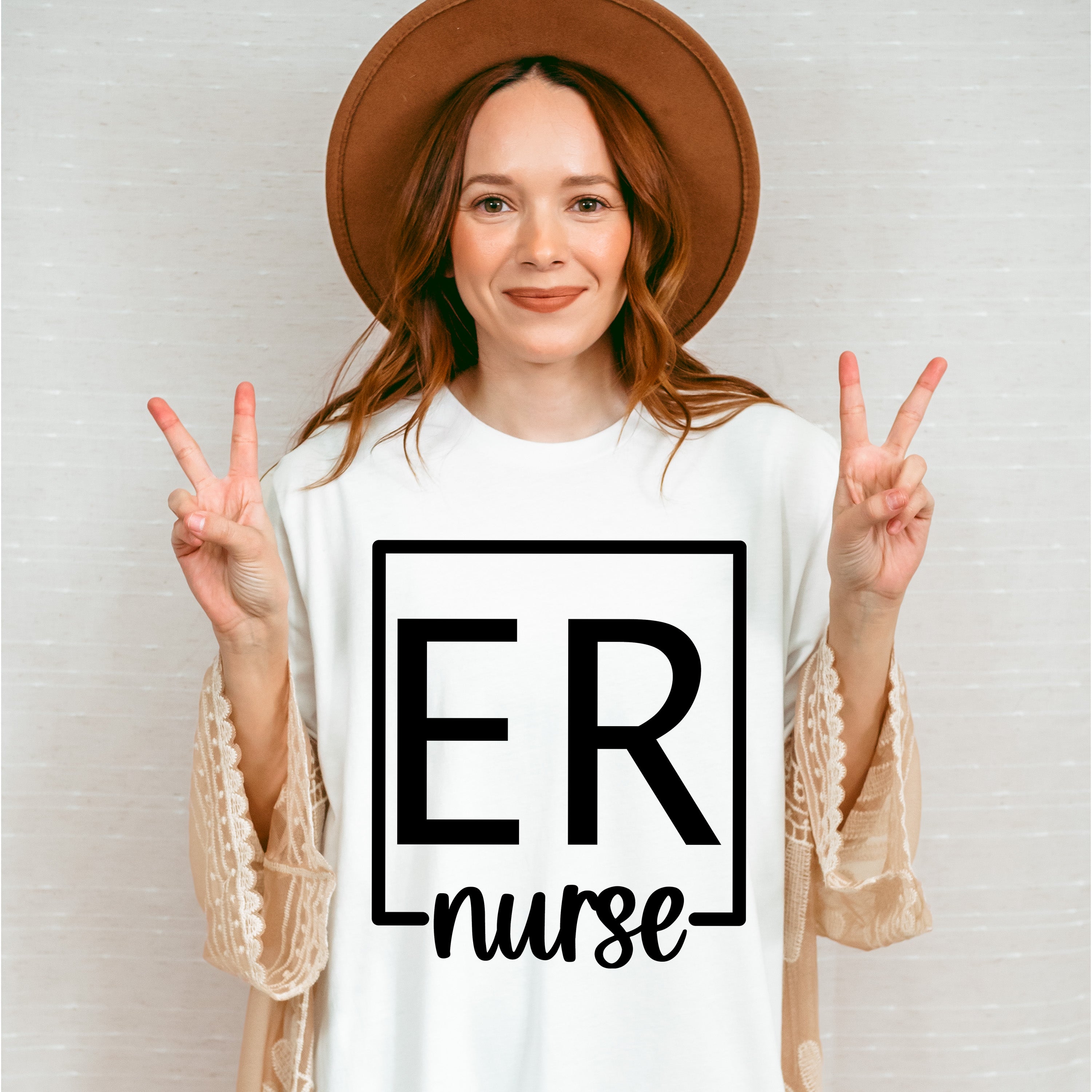 ER Nurse Square Design - ER Nurse Unisex Crewneck T-Shirt Sweatshirt Hoodie