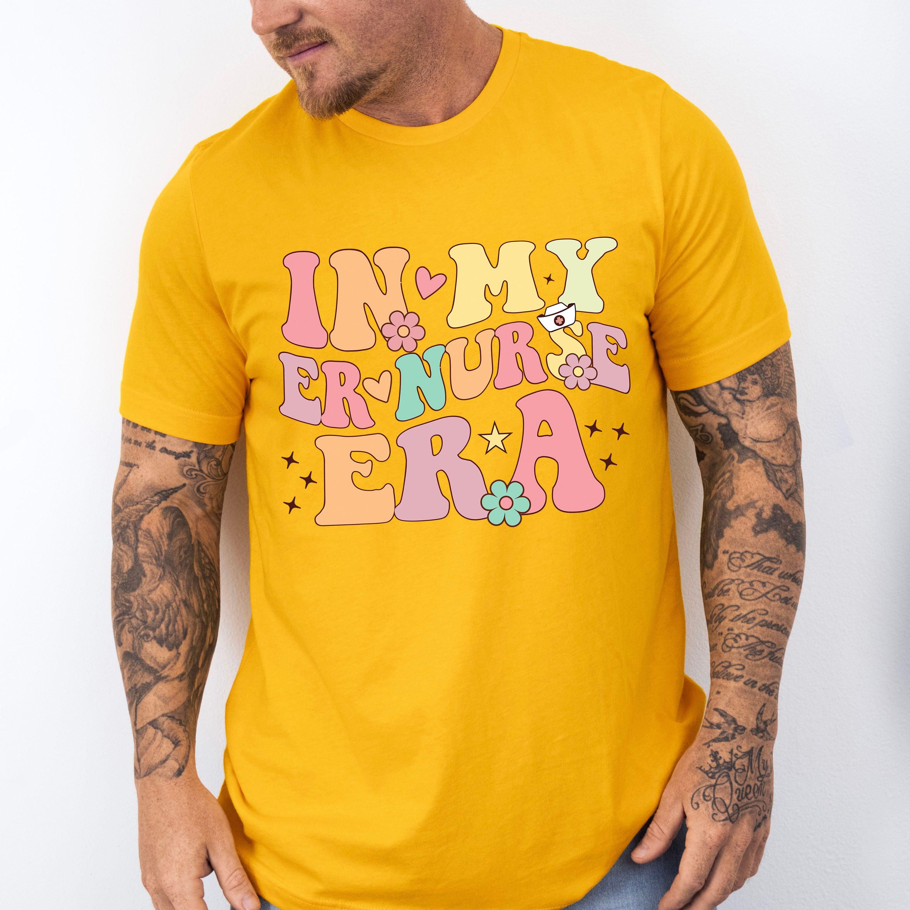 In My Er Nurse Era Flowers Design - ER Nurse Unisex Crewneck T-Shirt Sweatshirt Hoodie