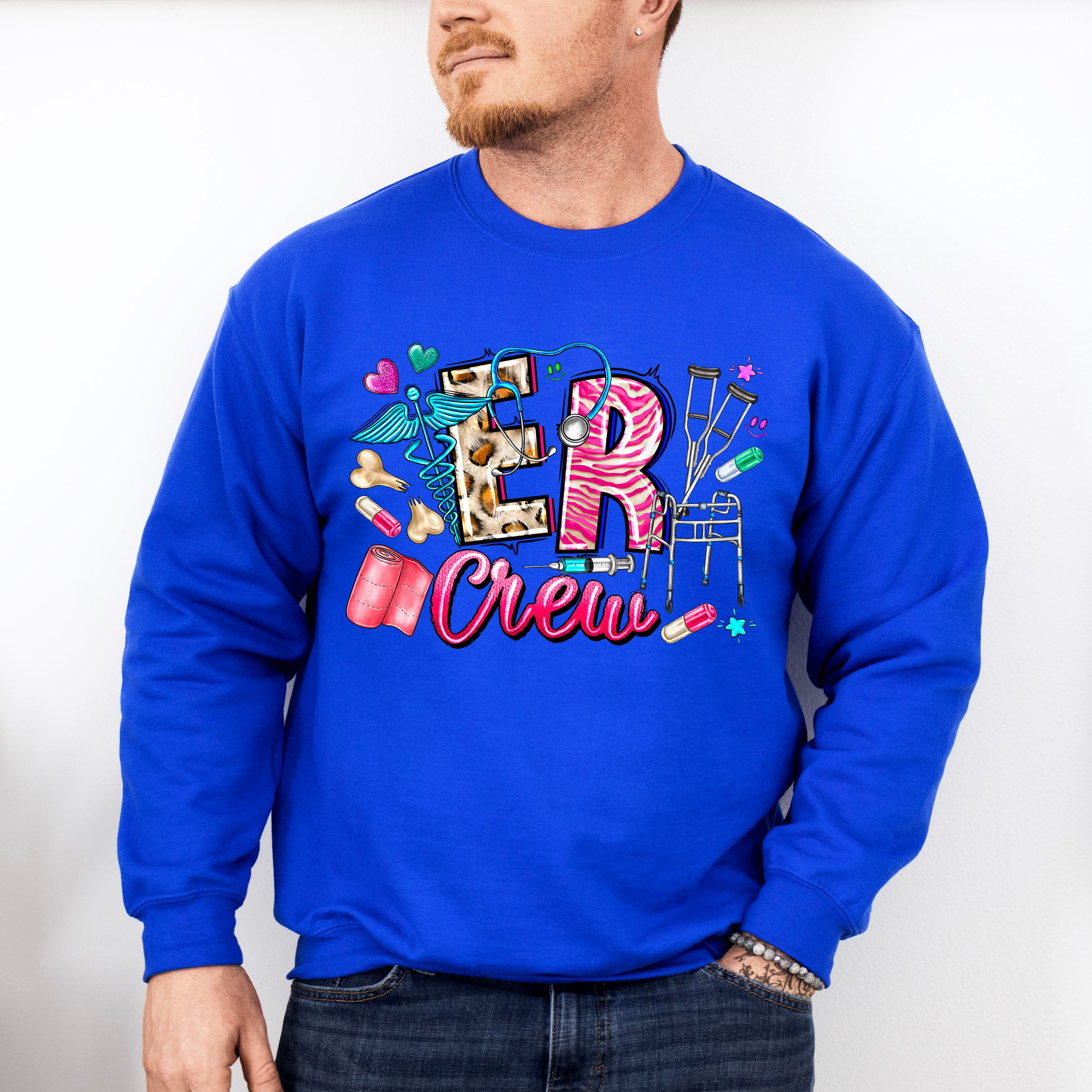 Er Crew Design - ER Nurse Unisex Crewneck T-Shirt Sweatshirt Hoodie