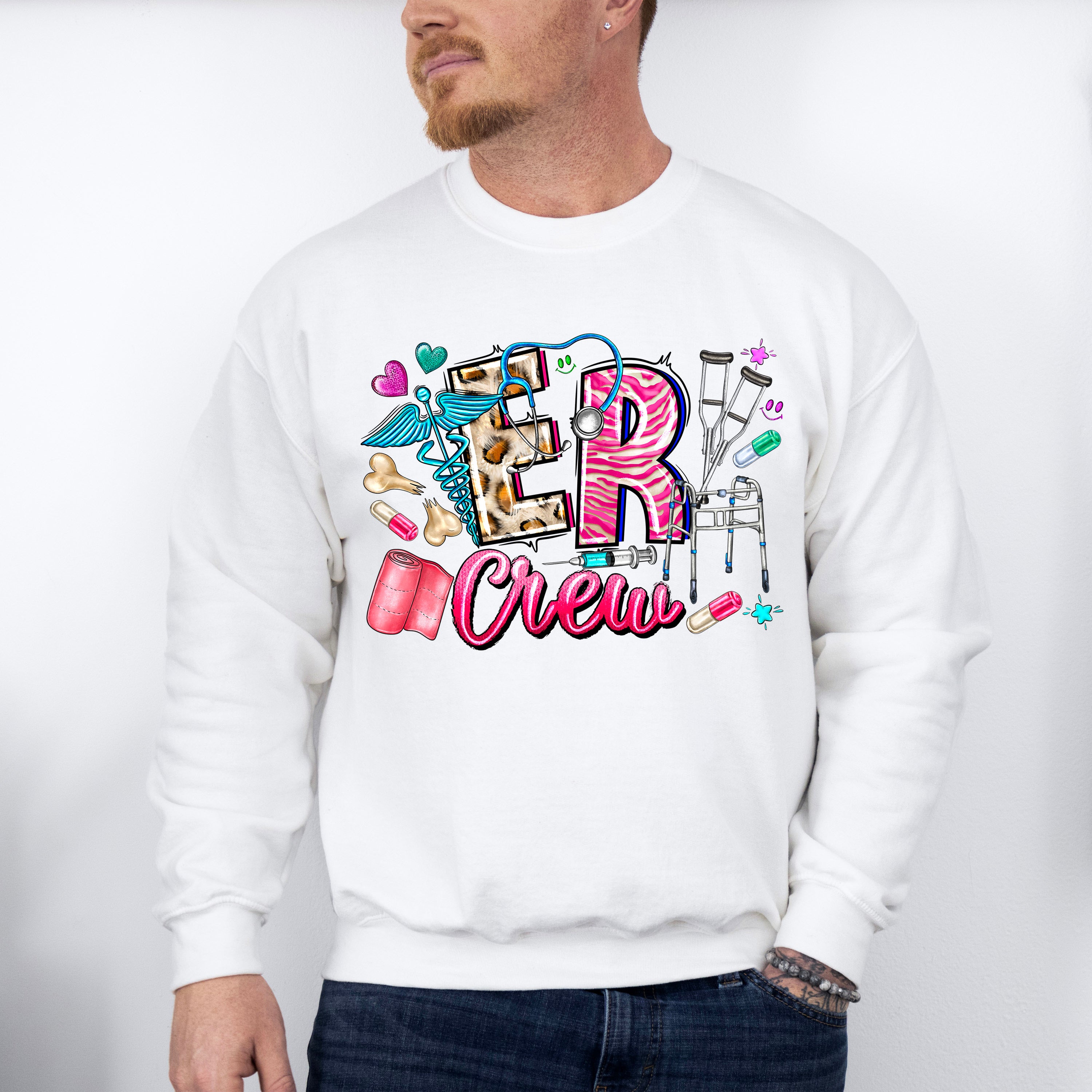 Er Crew Design - ER Nurse Unisex Crewneck T-Shirt Sweatshirt Hoodie