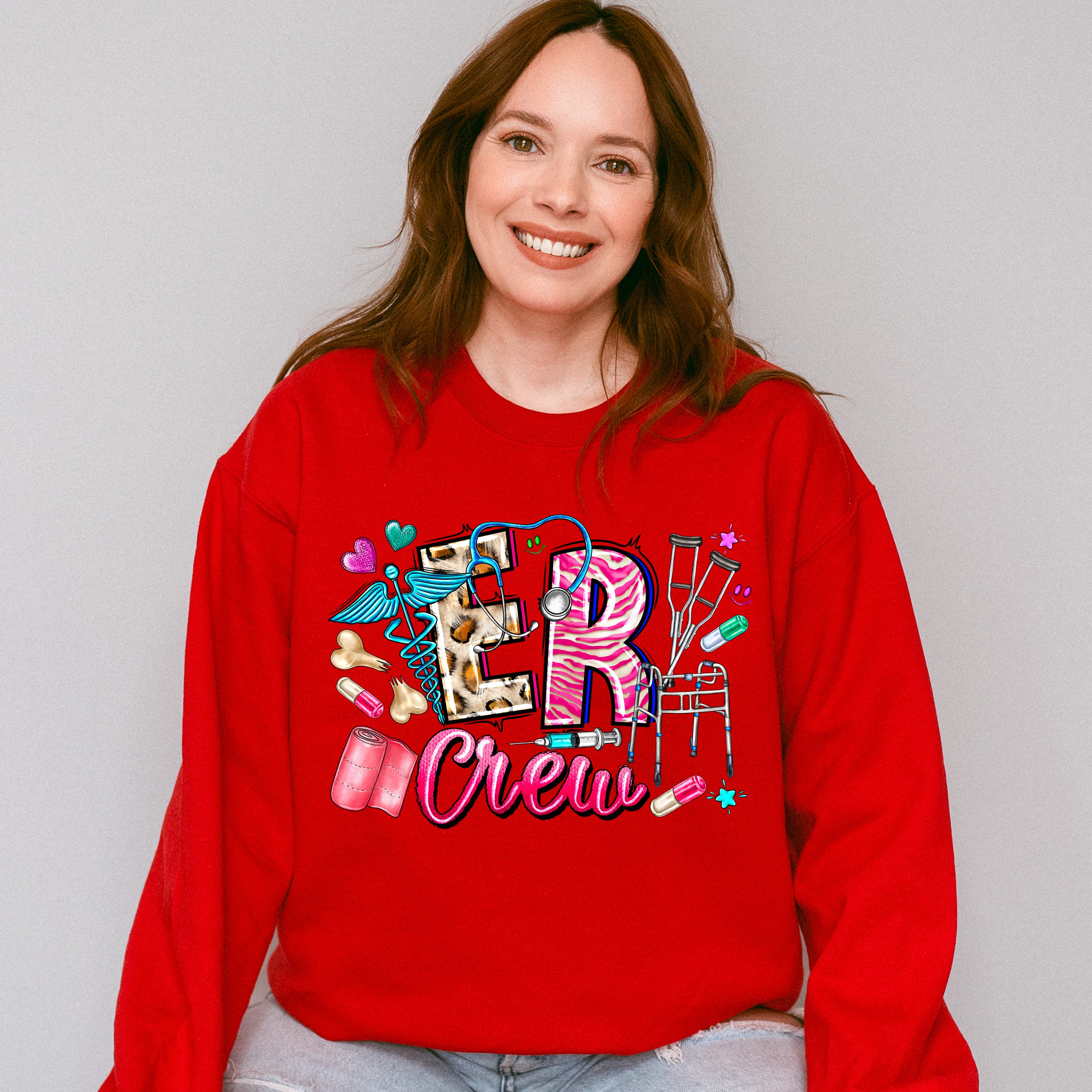 Er Crew Design - ER Nurse Unisex Crewneck T-Shirt Sweatshirt Hoodie