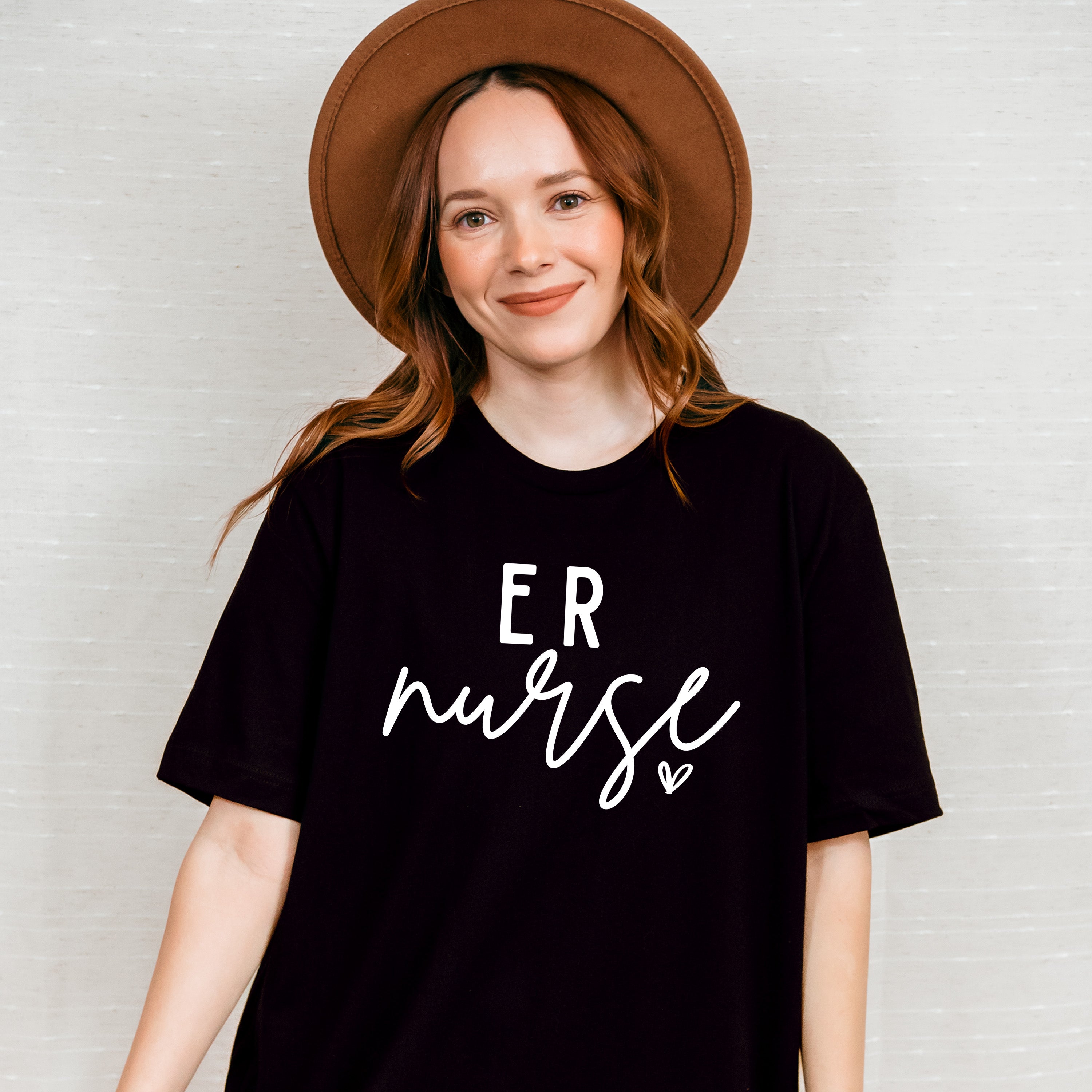 ER Nurse Cursive Design - ER Nurse Unisex Crewneck T-Shirt Sweatshirt Hoodie