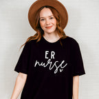 ER Nurse Cursive Design - ER Nurse Unisex Crewneck T-Shirt Sweatshirt Hoodie